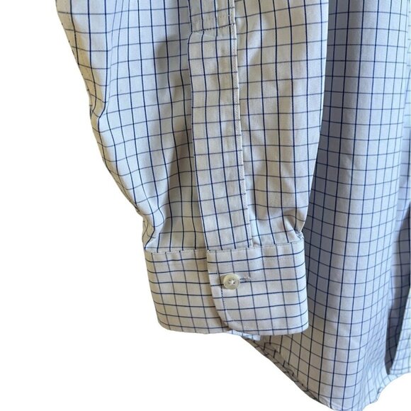 Brooks Brothers Men's Classic Blue & White Striped Shirt Size 15 Neck/33 Length - Picture 5 of 10